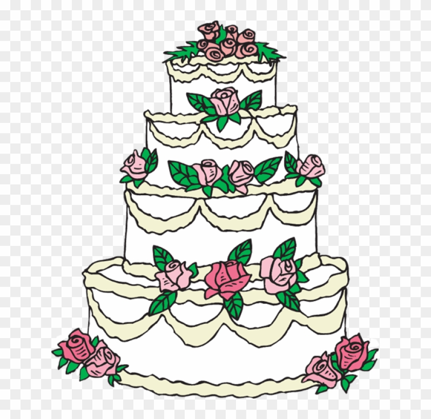 Grab This Free Birds With Ribbon And Rings Wedding - Wedding Cake Clip Art #113267