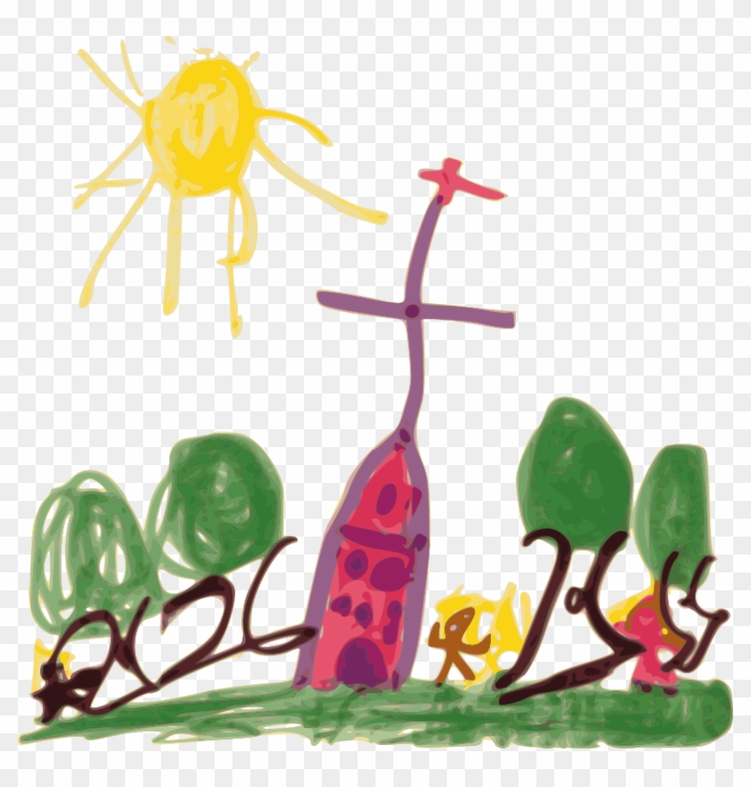 Free Kindergarten Art Church - Clip Art #113387