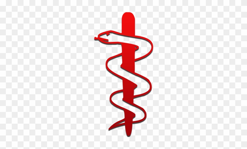 Rod Of Asclepius Red Clip Art Image - Rod Of Asclepius Color #113797