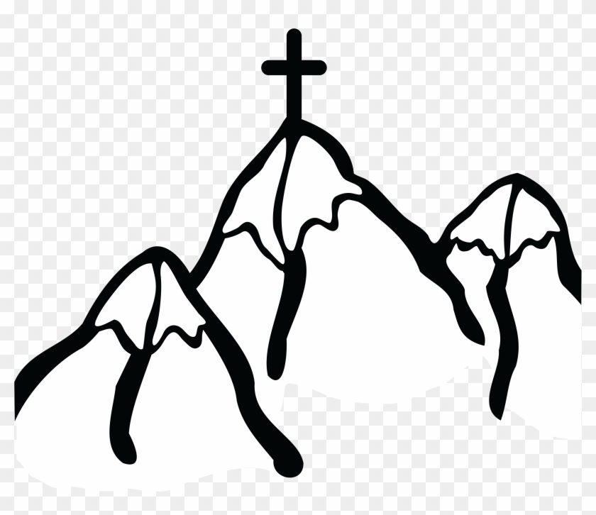Free Clipart Of A Cross On Mountains - Mountains With Cross Clipart #113821