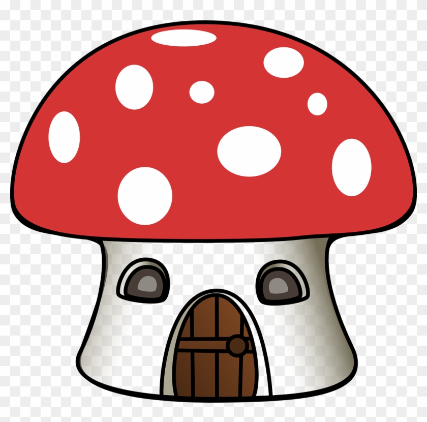 Mushroom House Cartoon Toadstool Home Forest - Cartoon Mushroom House #113924