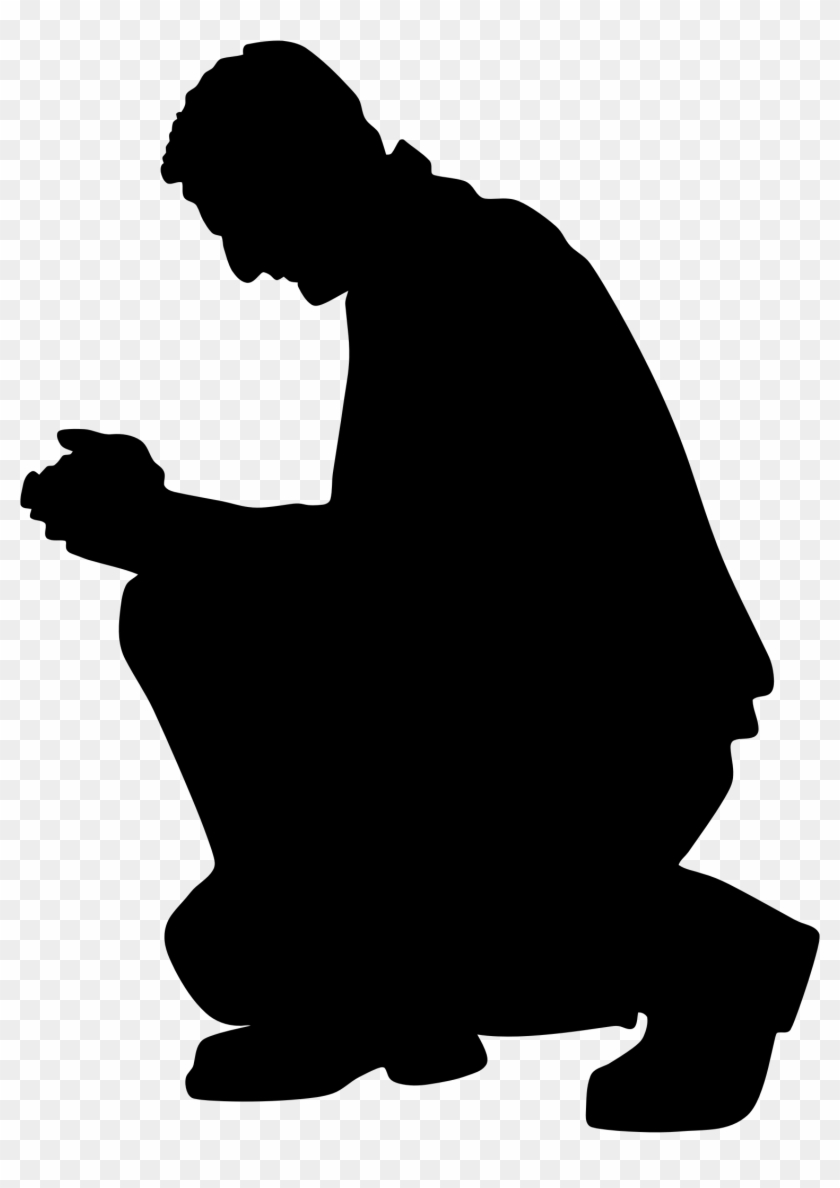 Clipart - Praying Man Silhouette #114009