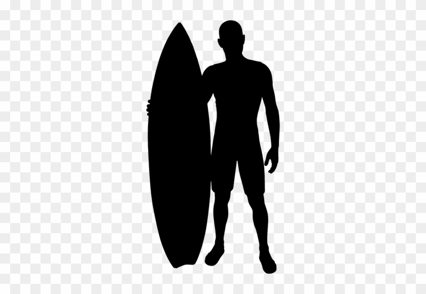 11052 Man Sitting Clip Art Silhouette Public Domain - Surfer Silhouette Png #114032