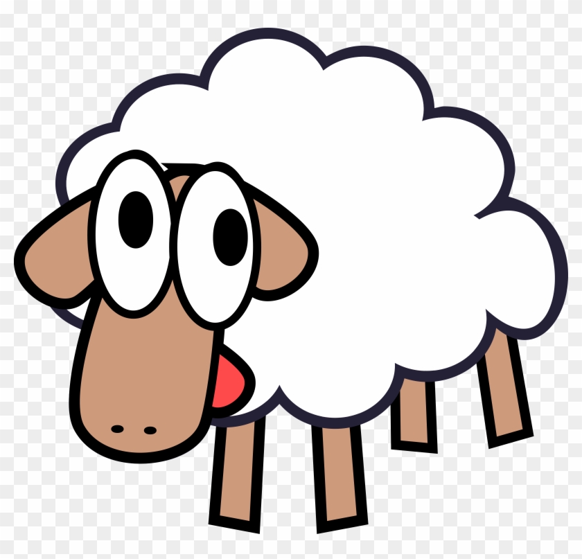 White Stupid Cute Cartoon Sheep - Sheep Puns #114203
