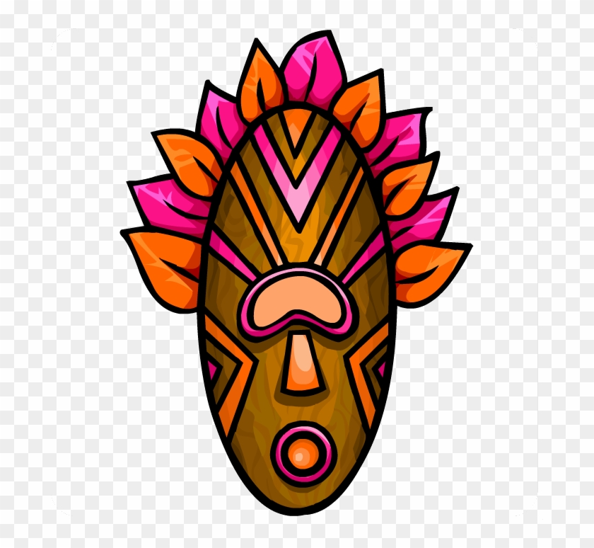 Pink Tiki Mask - Tiki Mask #114354