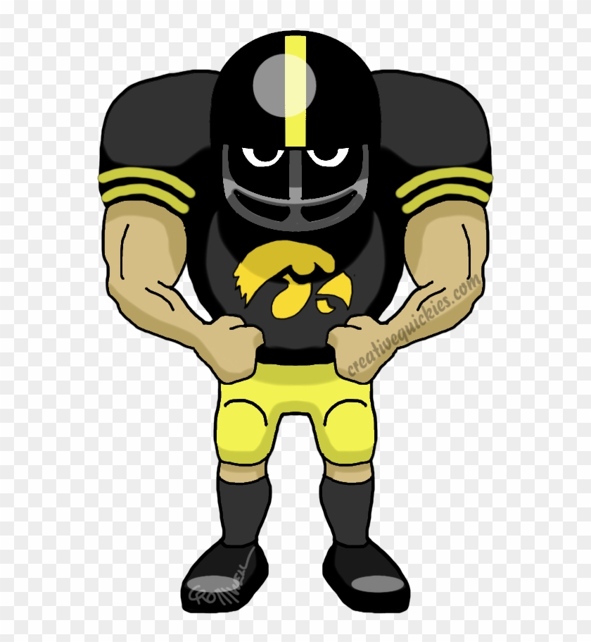 Iowa Hawkeye Mascot Clipart - Steelers Football Jersey Cartoon #114362