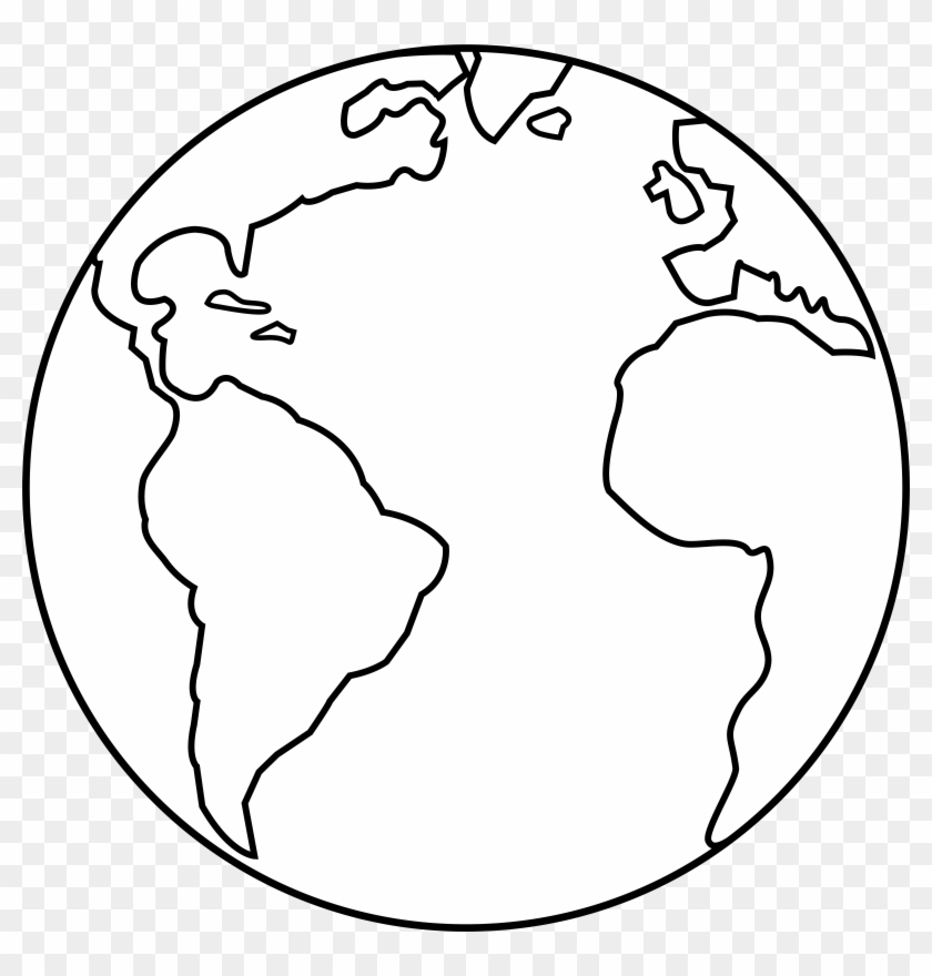 Planet Earth Line Art - Planet Earth Line Art #114631