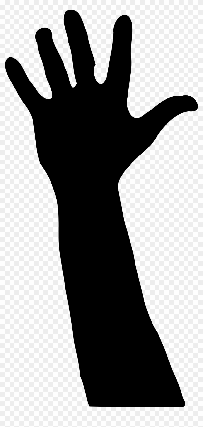 Free Praying Hands Clipart - Hand Reaching Up Silhouette #114656
