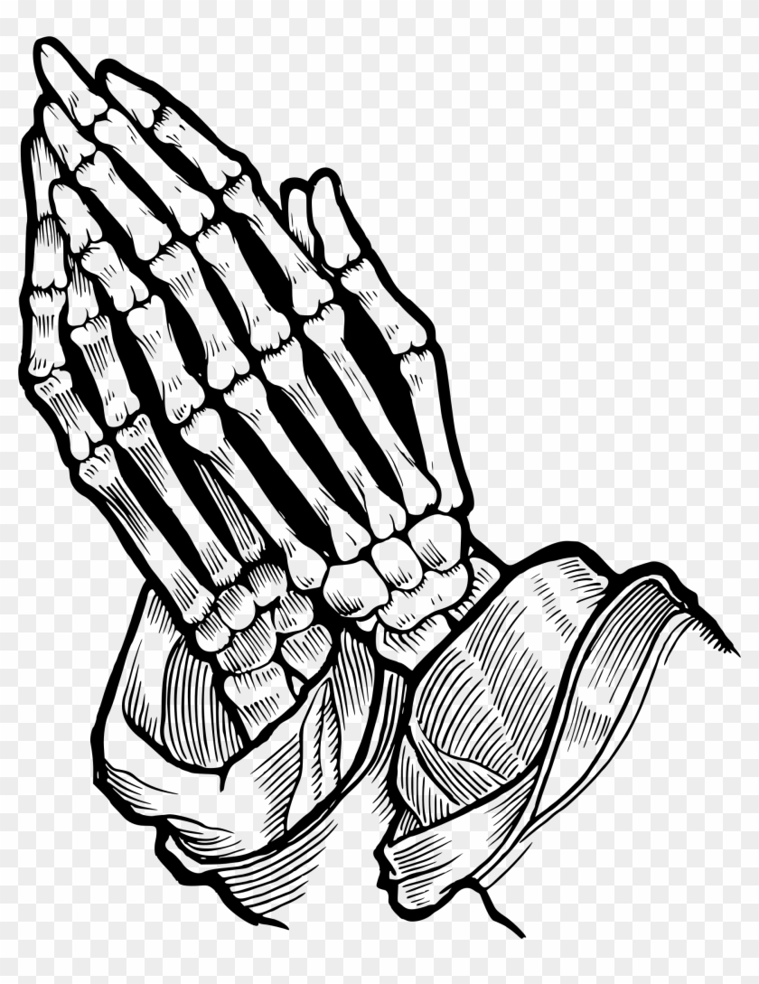 Clipart - Skeleton Praying Hands Vector #114712