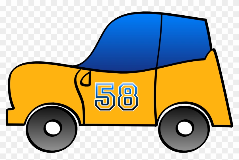 Clipart 2d Yellow Fun Car - Cartoon Car 2d Png #114908