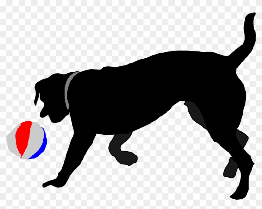 Dog Chasing Ball Clip Art At Clker - Dog And Ball Clipart #114917