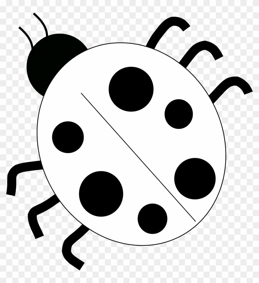 Lady Bird Clipart Black And White - Lady Bug Black And White Clipart #115043