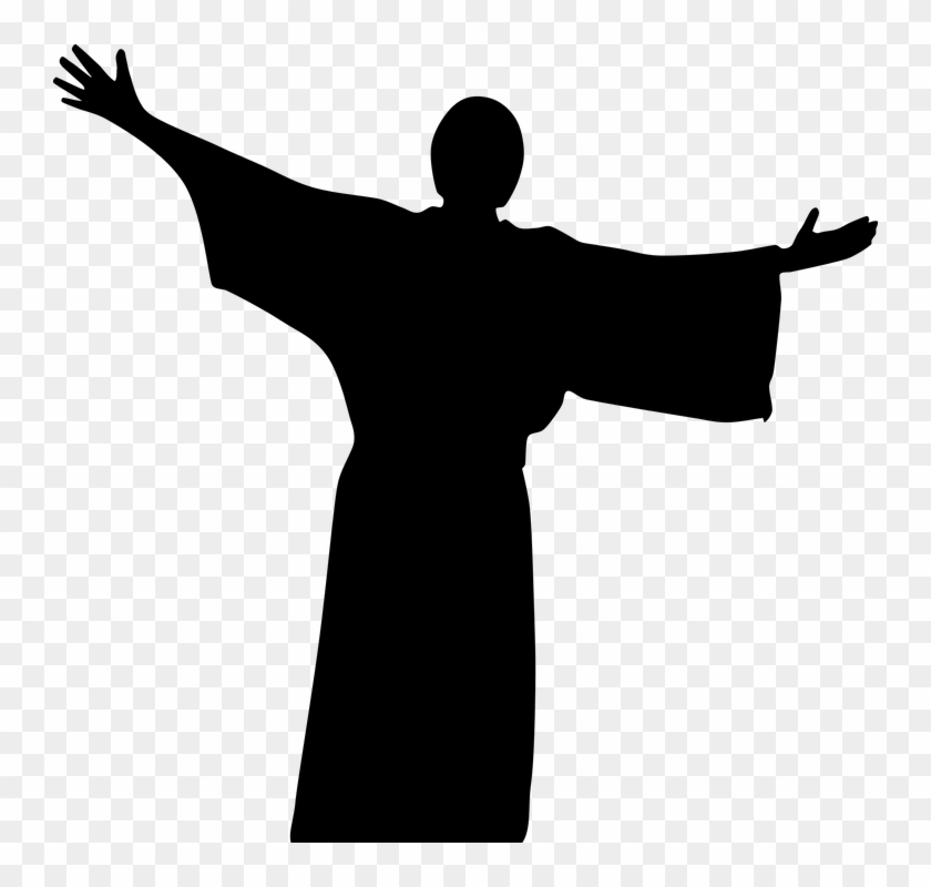 Catholic Christ Christian Church Cross Crucifix - Jesus Silhouette Png #115446