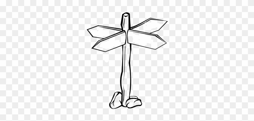 At The Crossroads For Life-2000 Years Ago, Jesus Laid - Cross Roads Sign #115793