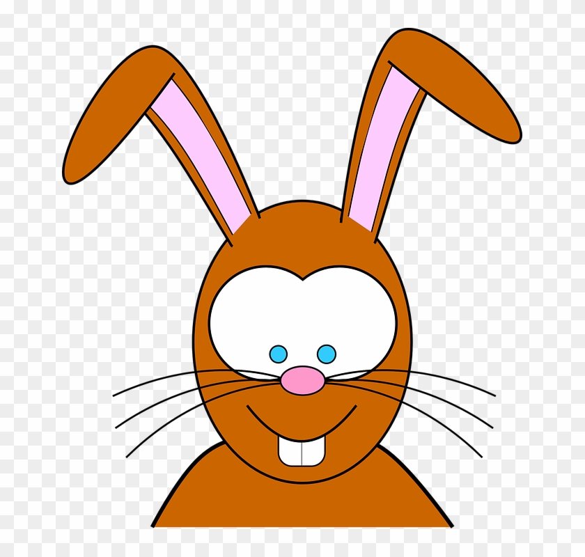 Easterbunny Clip Art Free Vector - Cartoon Bunny Rabbit Face Shower Curtain #115938