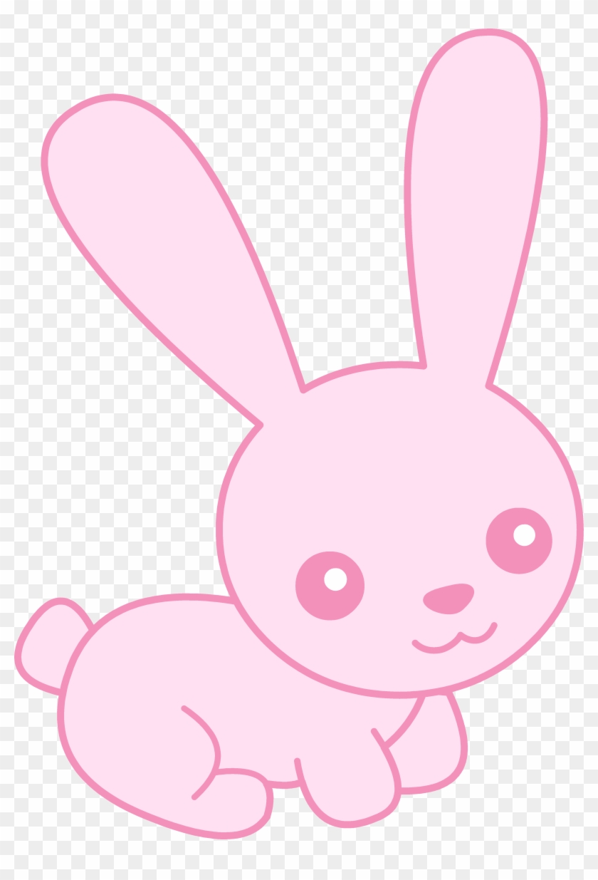 Cute Baby Rabbit Clipart - Cute Pink Bunny Clipart #115993