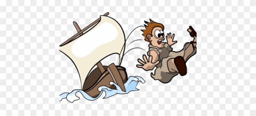 Christian Clip Art For The Story Of Jonah - Jonah In The Boat #116352