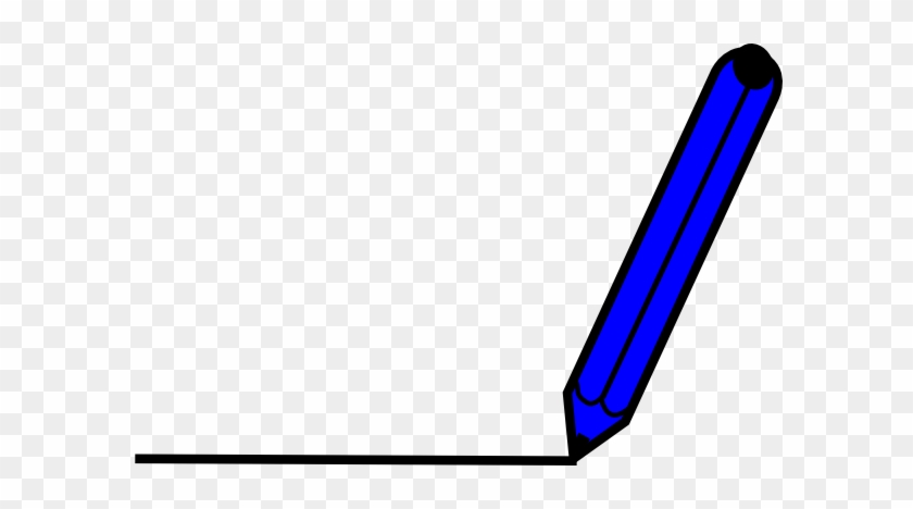 Blue Pencil Write Clip Art - Write On The Line Clipart #116491
