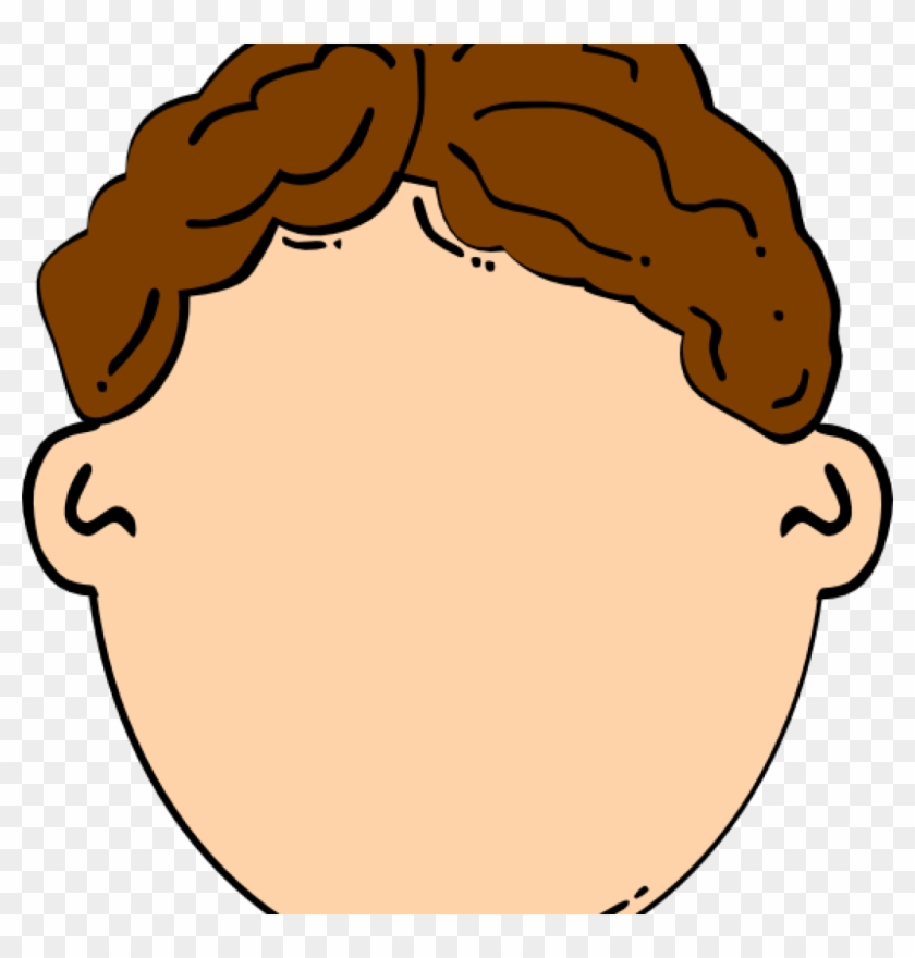 Hair Clipart Brown Hair Boy Clip Art At Clker Vector - Cartoon Face With Mustache #116622