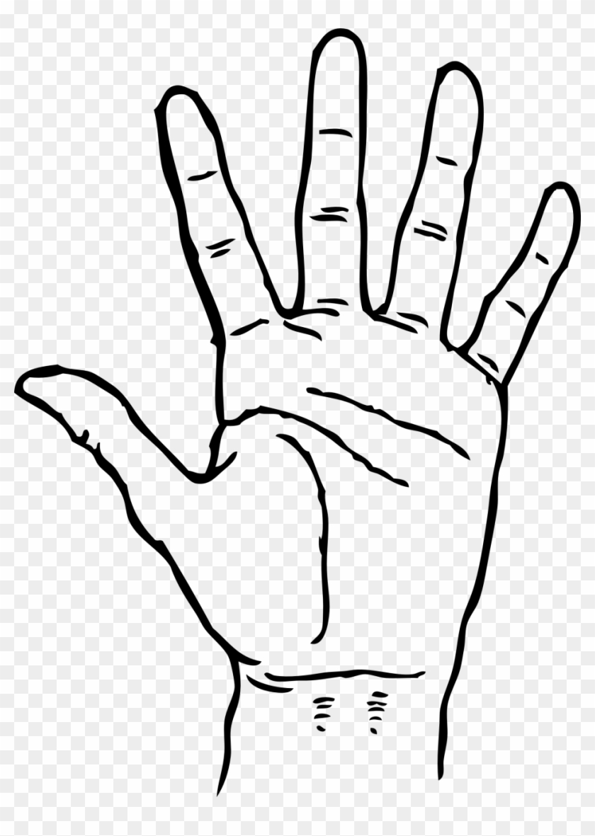 Child Handprint Outline Clipart Library Clip Art Library - Palm Hand Drawing #116623
