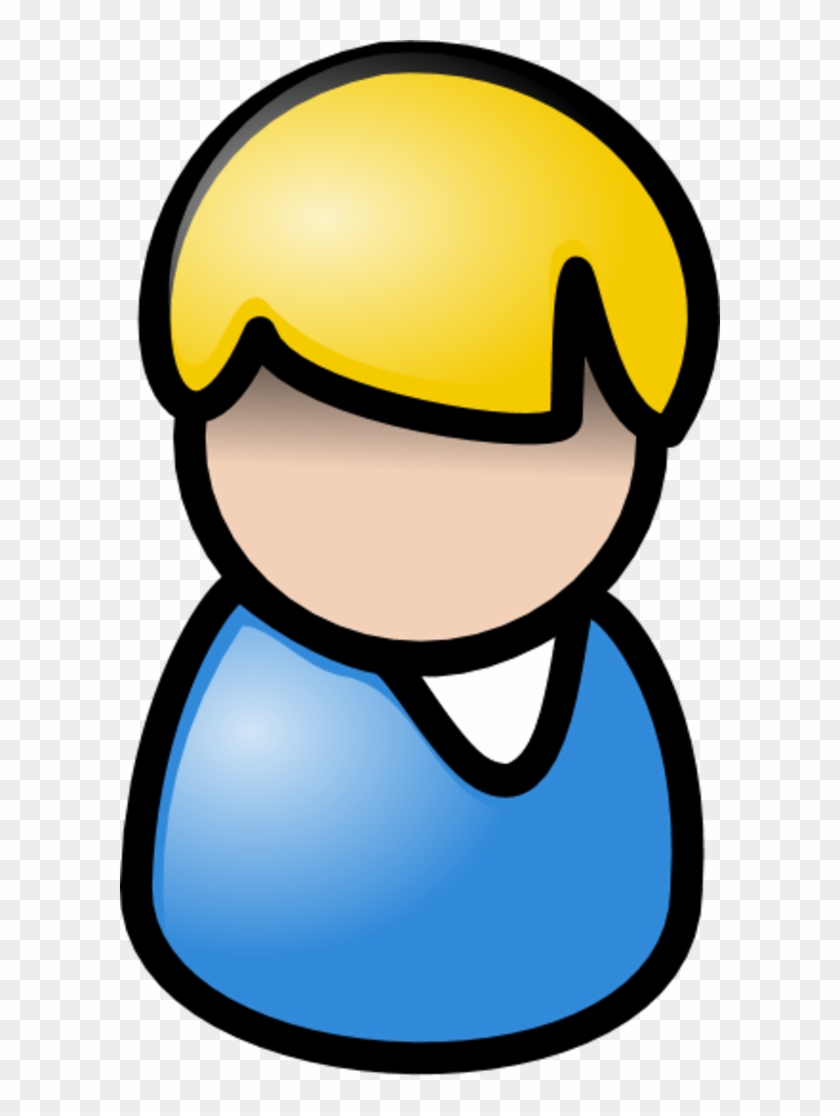 User Boy Icon Blond Hair - Free Clipart Person #116640