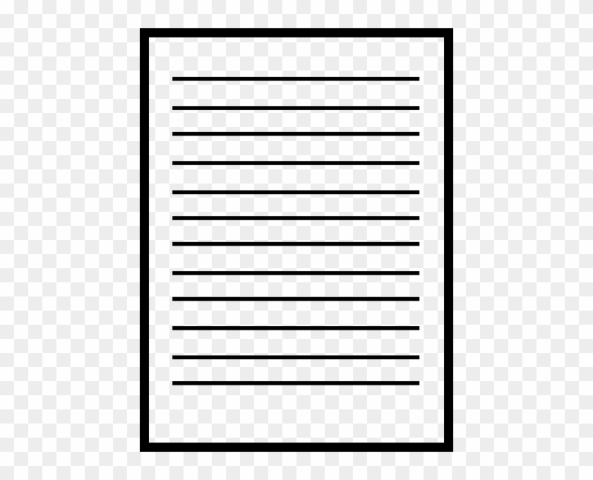 Handwriting Lines Clipart - White Paper With Black Lines #116726