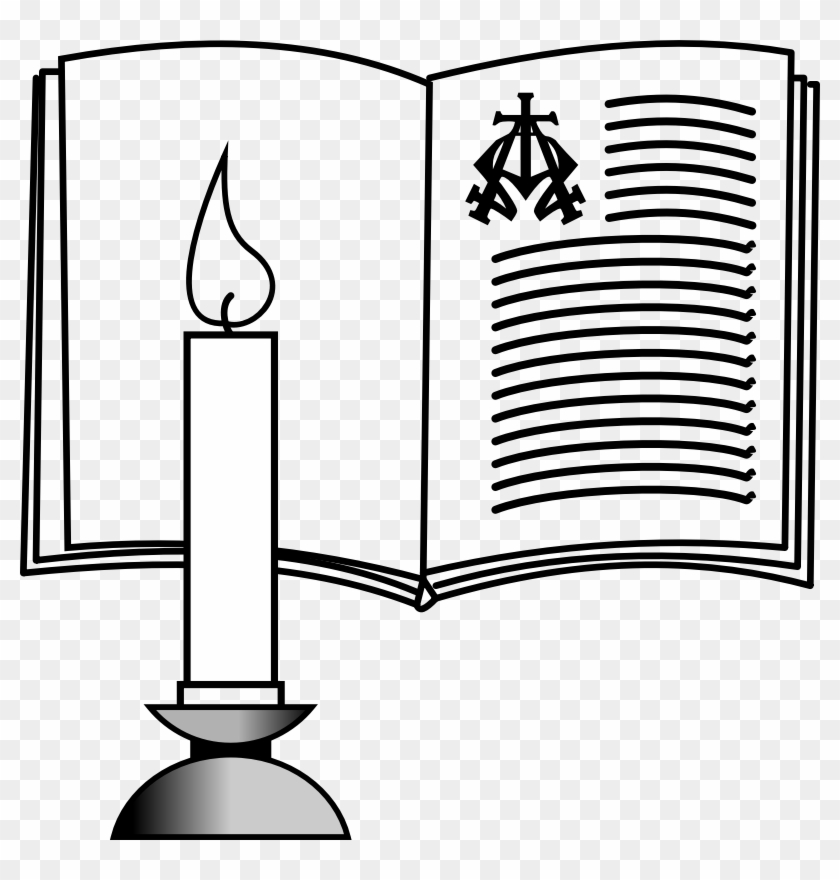 Medium Image - Clip Art Bible And Candle #116772