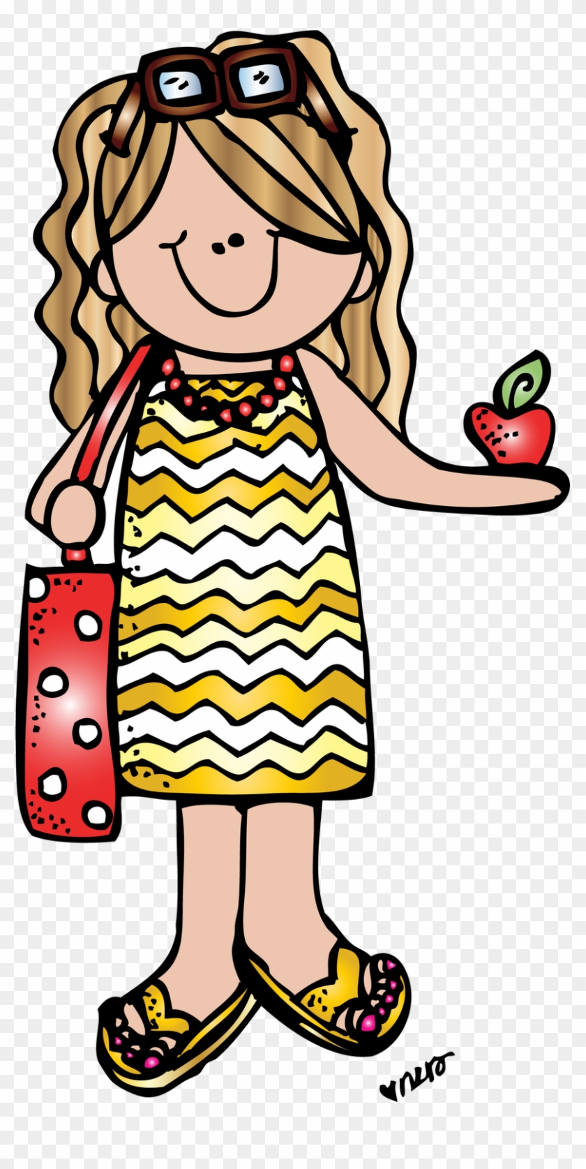 Jen R 2 Short Dress Melonheadz Colored Red - Melonheadz Teacher Clipart #116795