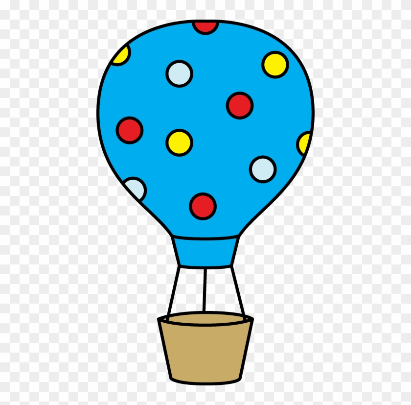 Colorful Polka Dot Hot Air Balloon Clip Art - Hot Air Balloon Clipart #116968