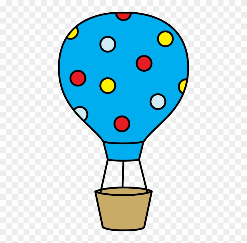 Colorful Polka Dot Hot Air Balloon Clip Art - Hot Air Balloon Clipart #116968