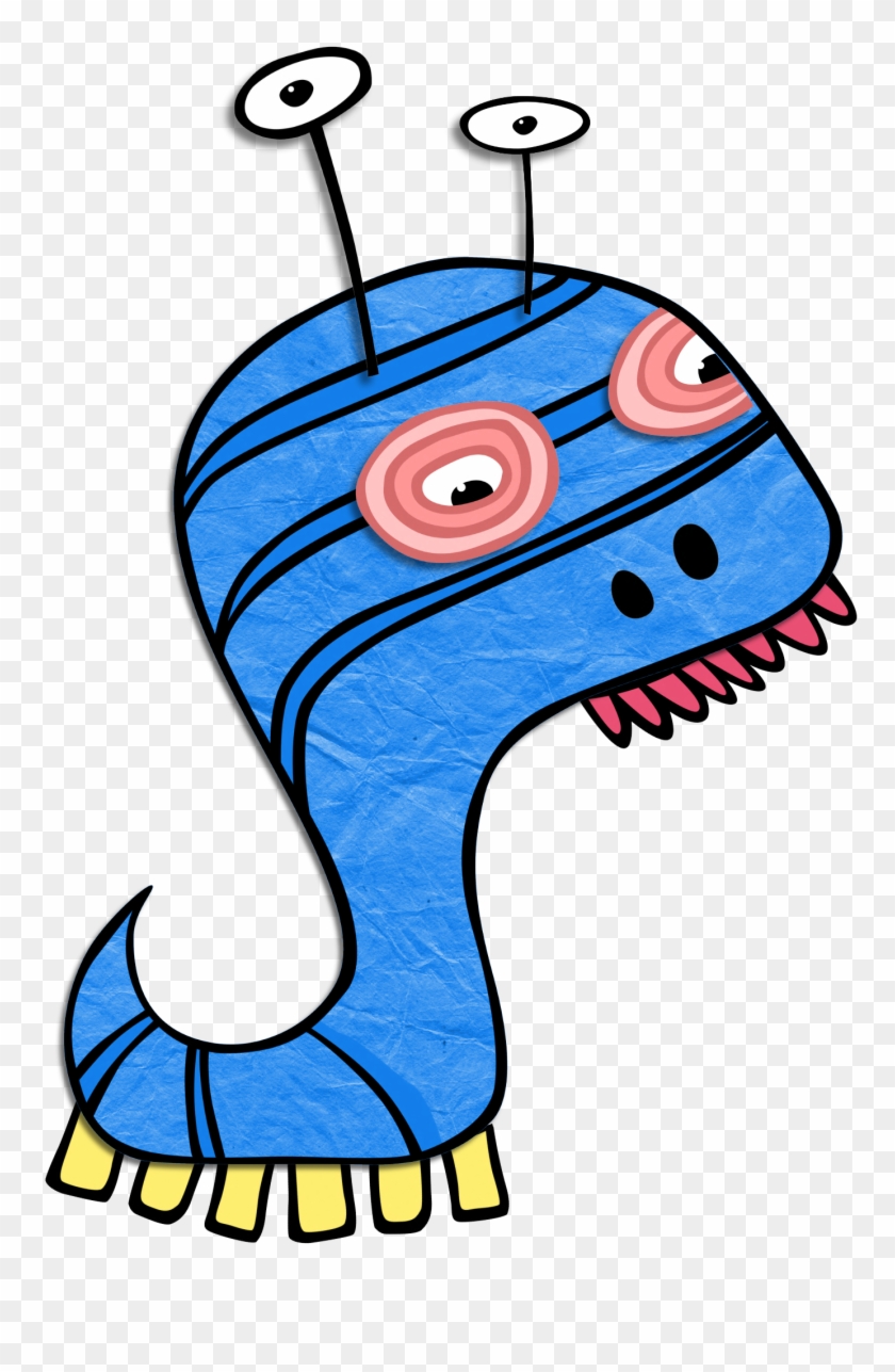 Monster Clip Art Kids Blue Antennae Cartoon - Monster Images For Kids #116984