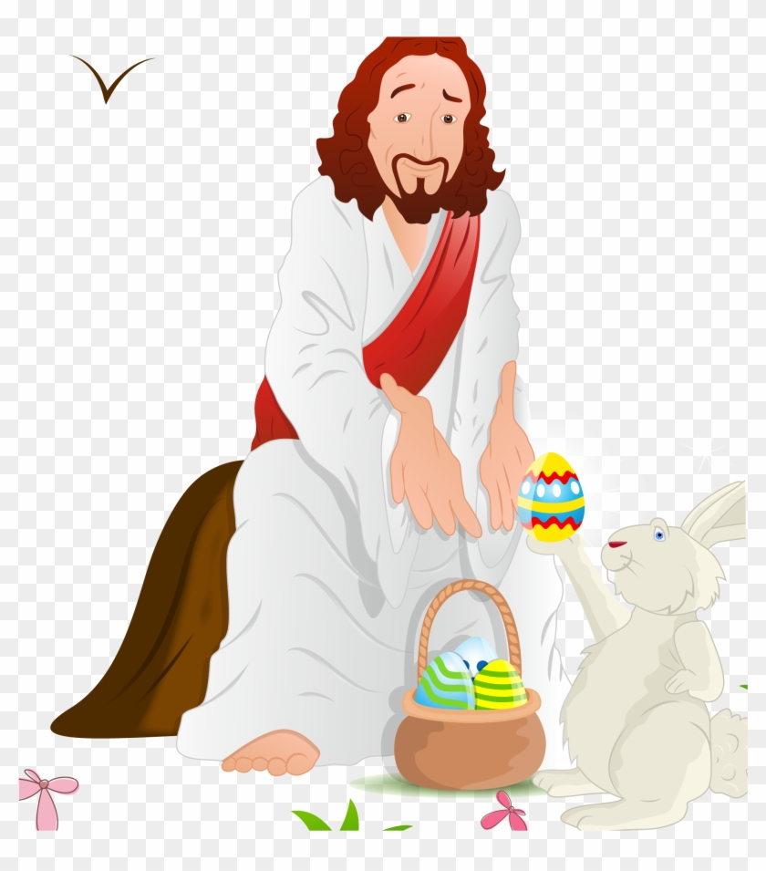 Easter Bunny Resurrection Of Jesus Illustration - Easter Bunny Resurrection Of Jesus Illustration #117385