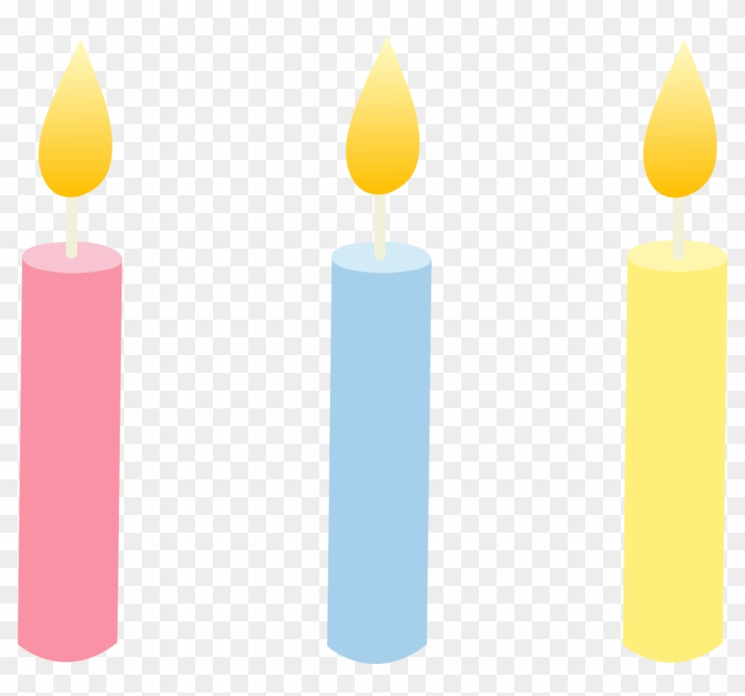 Three Pastel Colored Birthday Candles Lit Birthday Candle Clipart Free Transparent Png Clipart Images Download