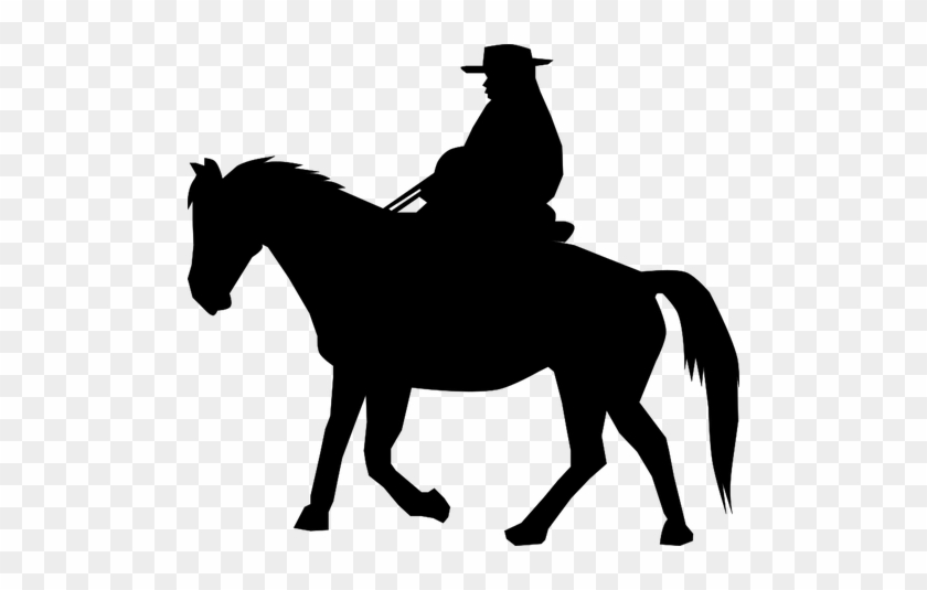 7196 Race Horse Silhouette Clip Art Public Domain Vectors - Cowboy Clipart Black And White #117455