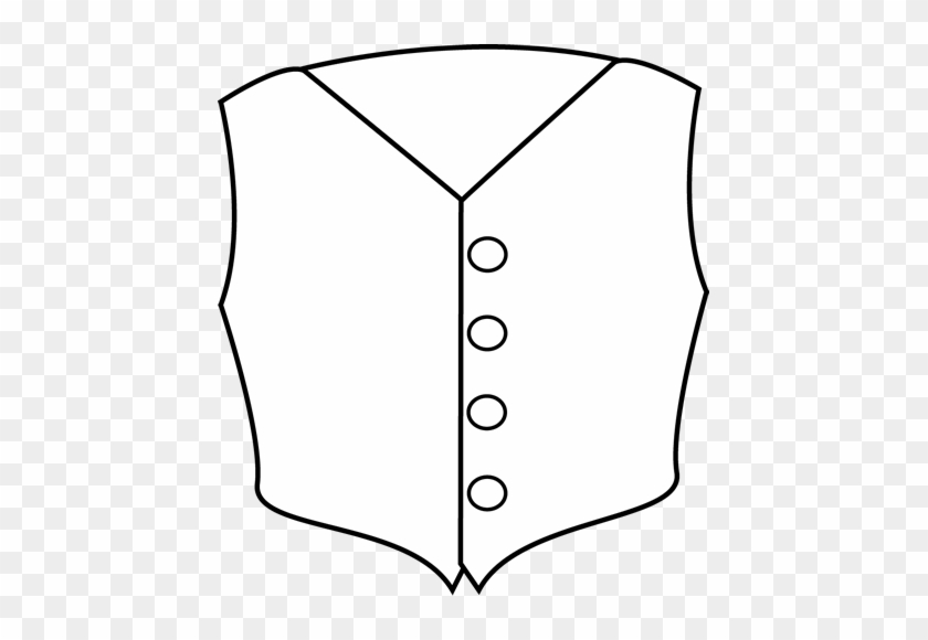 Black And White Vest Clip Art - Vest Black And White #117538