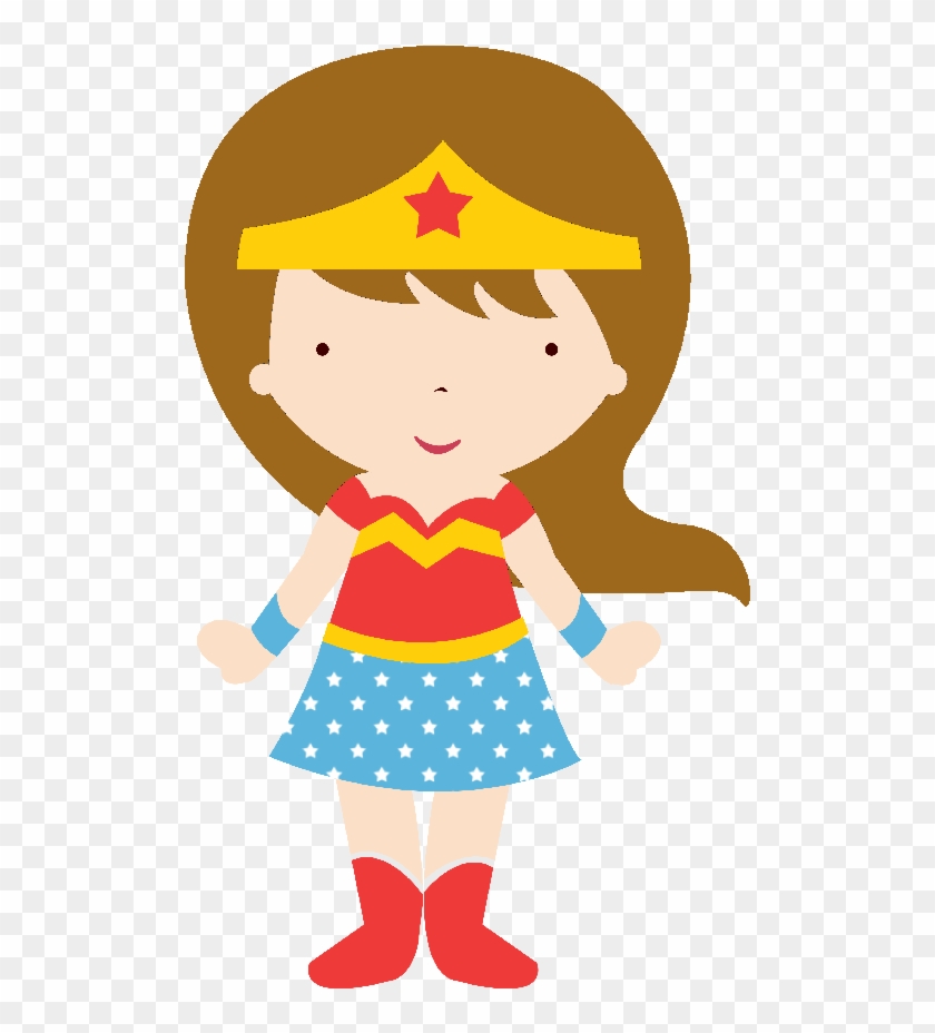 Superheroes Kids Clipart 090 643×900 Píxeles - Mujer Maravilla Caricatura Para Colorear #117603