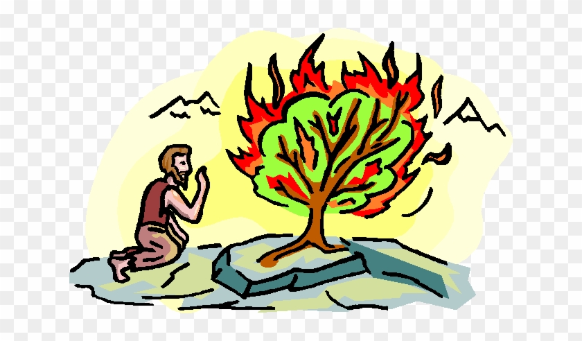 Isaiah Clip Art - Moses And The Burning Bush Clip Art #117997