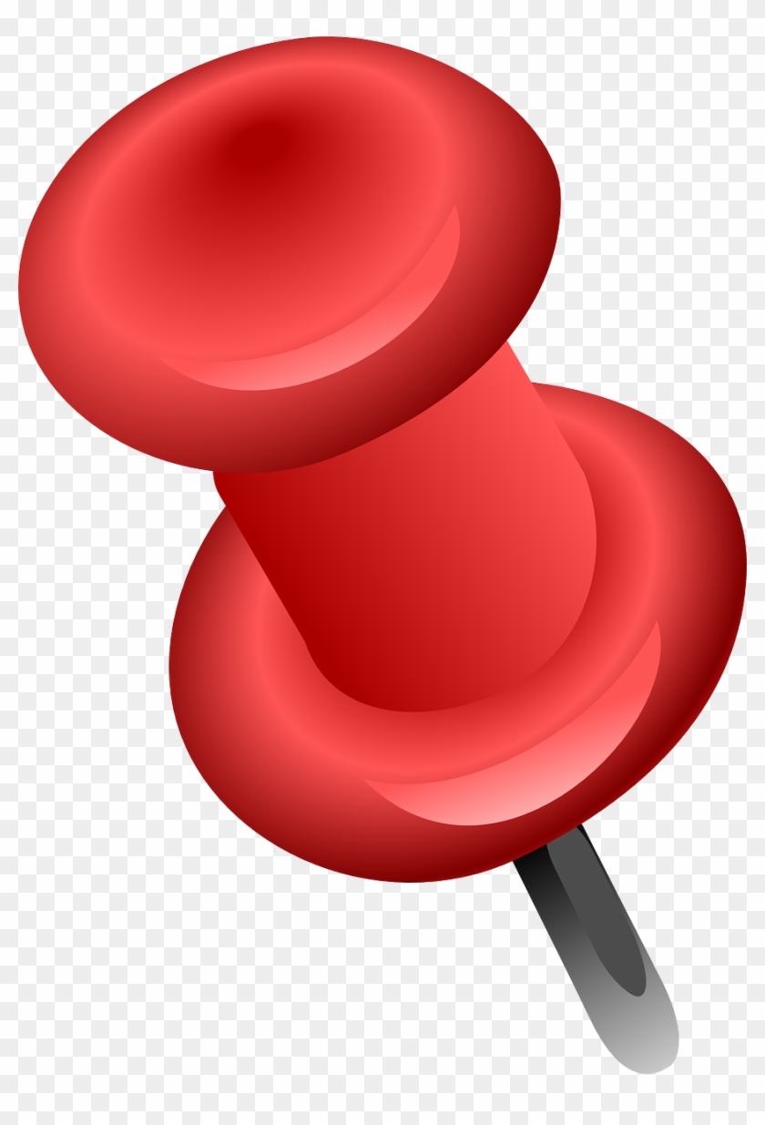 Free Red Push Pin Clip Art - Pushpin Clip Art #118048