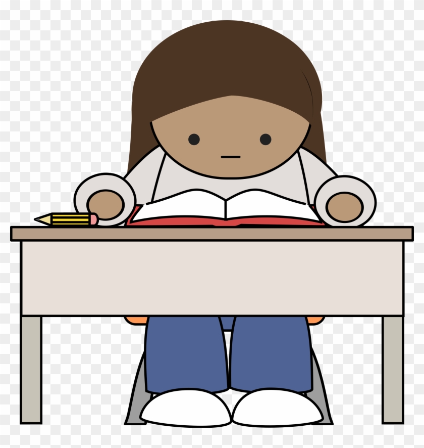 Big Image - Clipart Student Studying #118180
