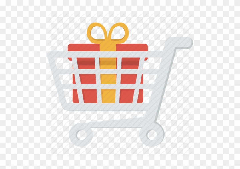 Cart Clipart Purchase Order - Shopping Cart With Gift Icon - Full Size ...