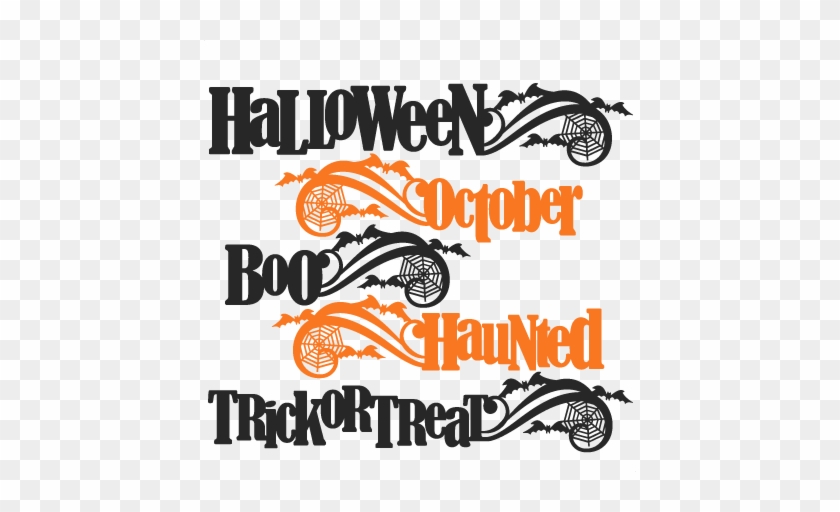 Halloween Word Titles Svg Scrapbook Cut File Cute Clipart - Hybrid Bicycle #118538