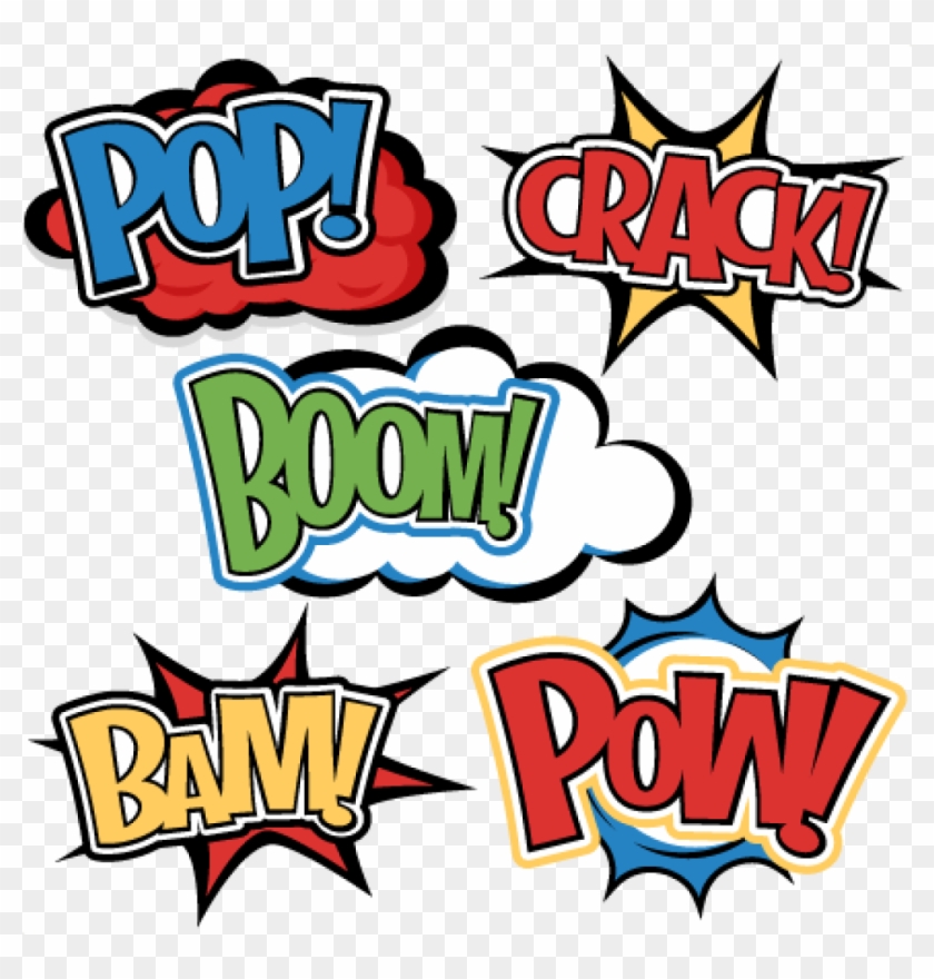 Superhero Word Cutouts Superhero Words Svg Cutting - Super Hero Words Png #118560