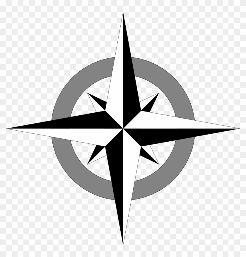 Simple Compass Rose Clip Art - Simple Compass Rose Vector #118750