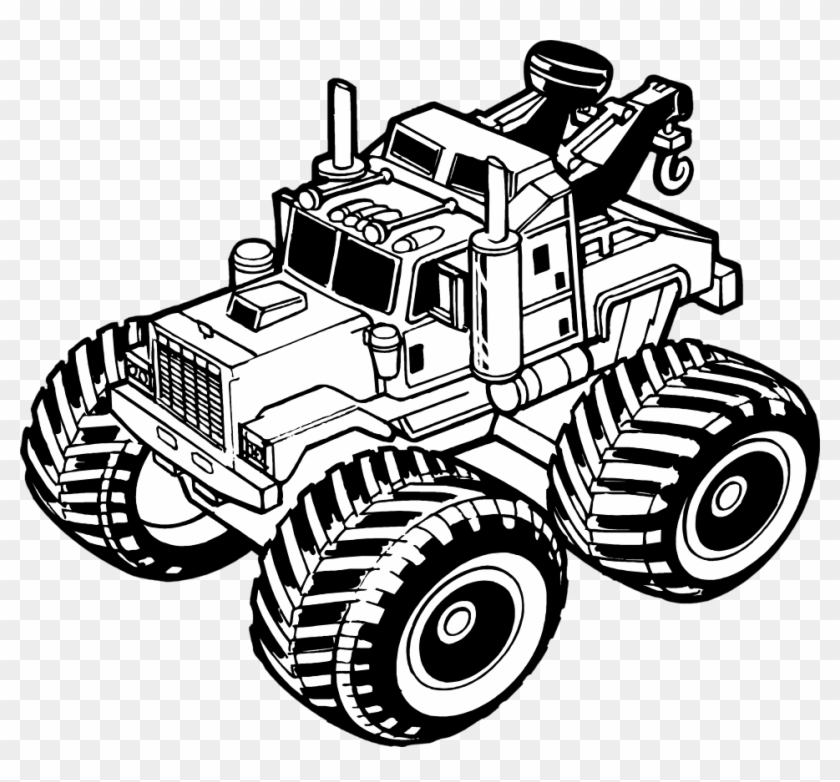 Tow Truck No Background Clipart Clipartfest - Toy Truck Clipart Black And White #118824