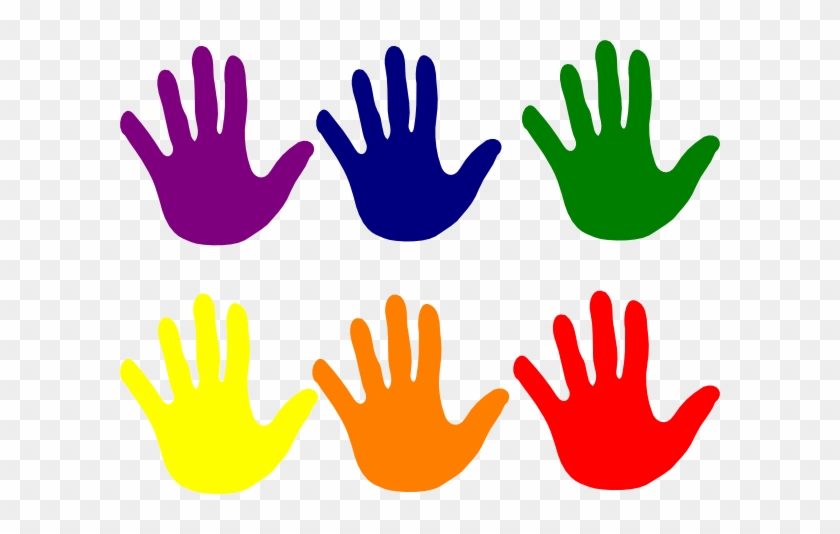 Clip Art Hand Print Ba Handprint Cliparts Free Download - Colorful Hands Clipart #118864