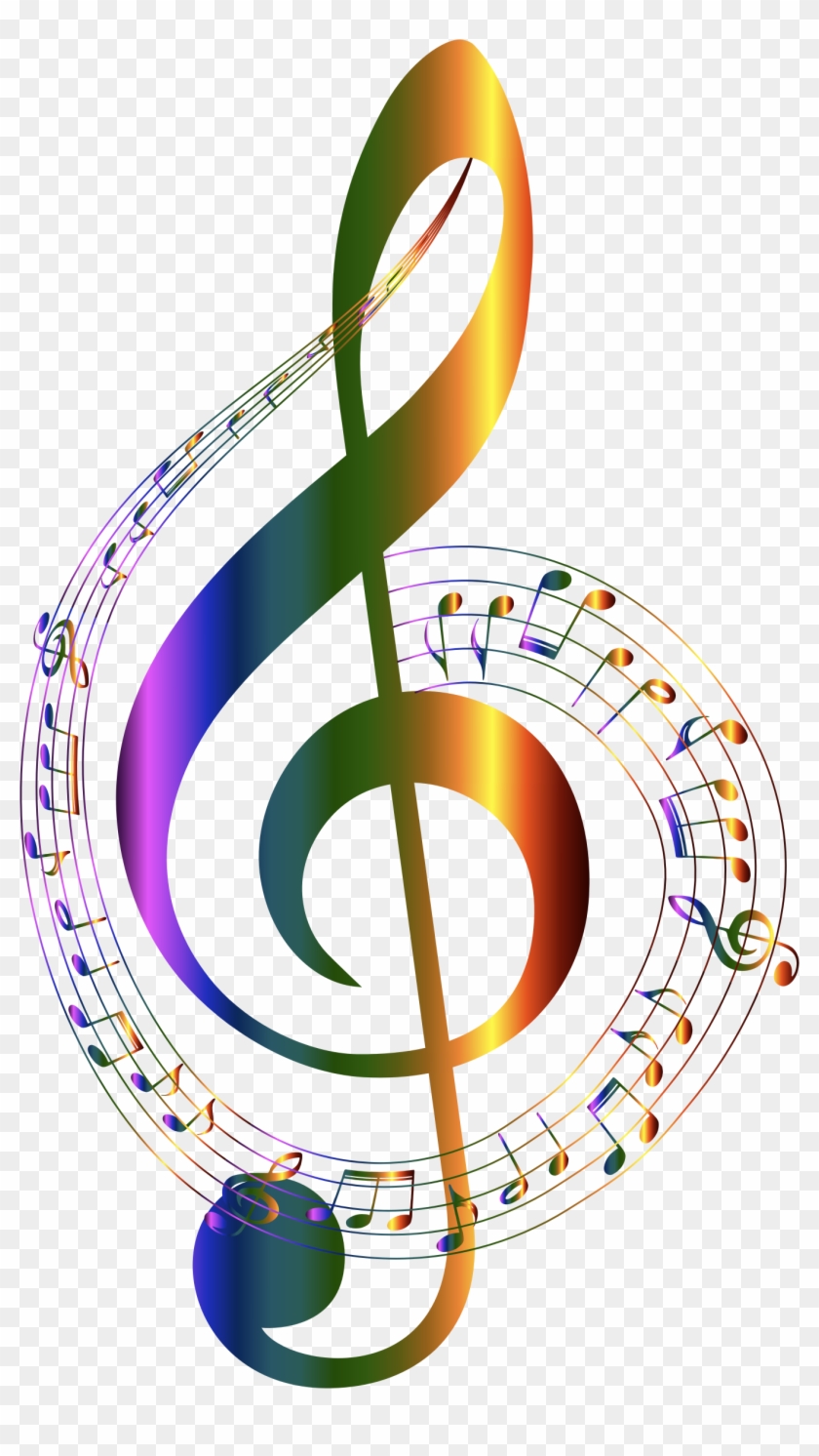 Chromatic Musical Notes Typography No Background Clipart - Transparent Background Music Notes #119101