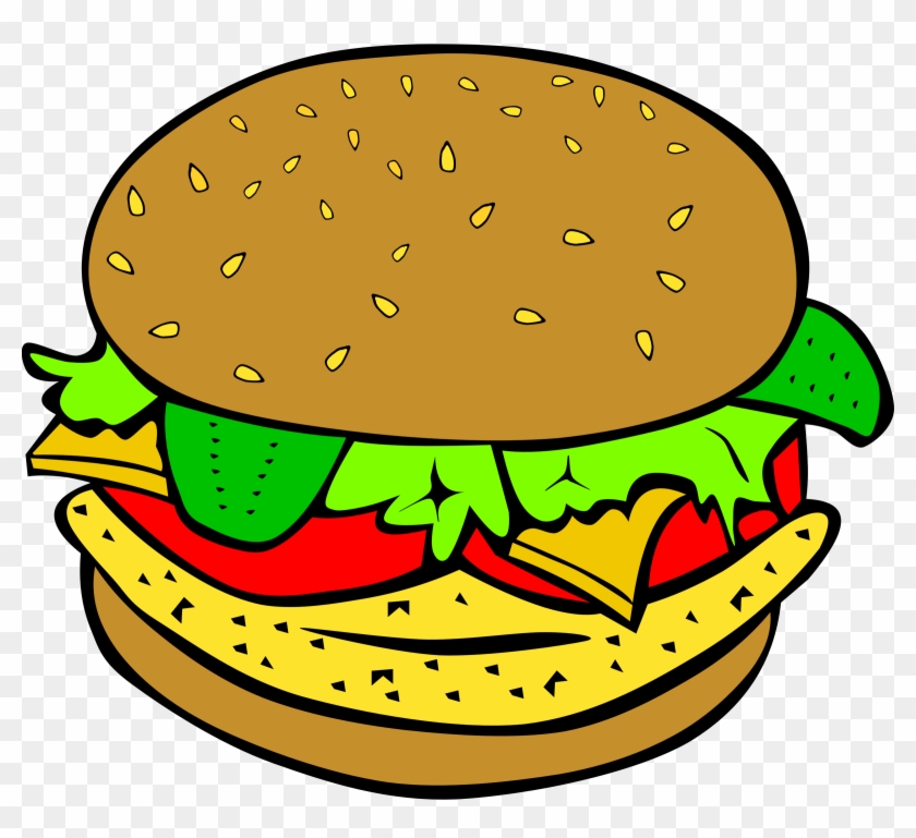 Fast Food, Lunch-dinner, Chicken Burger Clipart Images - Food Clipart #119108