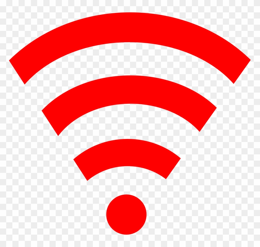 Red Wifi Link Clip Art - Red Wifi Logo Png #119296