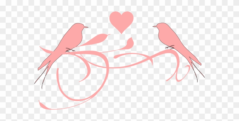 Lovebird Clipart Pink Bird - Clip Art Love Birds #119471