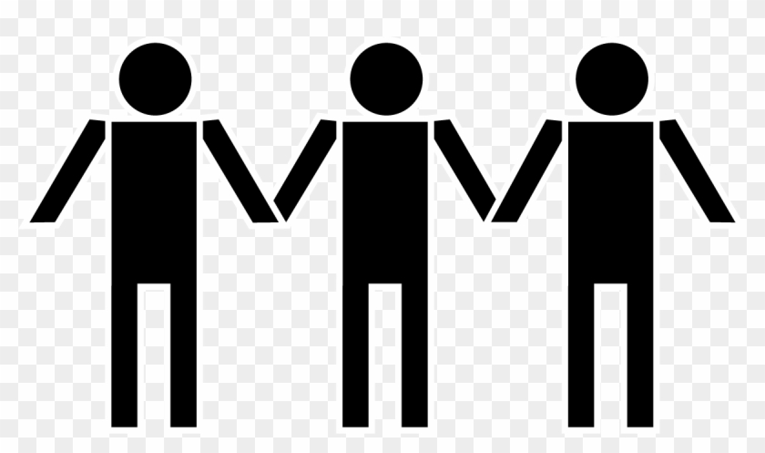 People Holding Hands Clipart Silhouette - People Holding Hands Clipart #119570